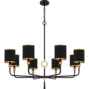 Lockery 8 Light 40 inch Matte Black Chandelier Ceiling Light