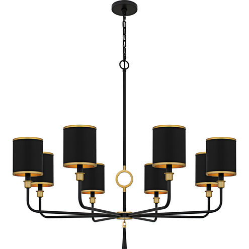 Lockery 8 Light 40 inch Matte Black Chandelier Ceiling Light