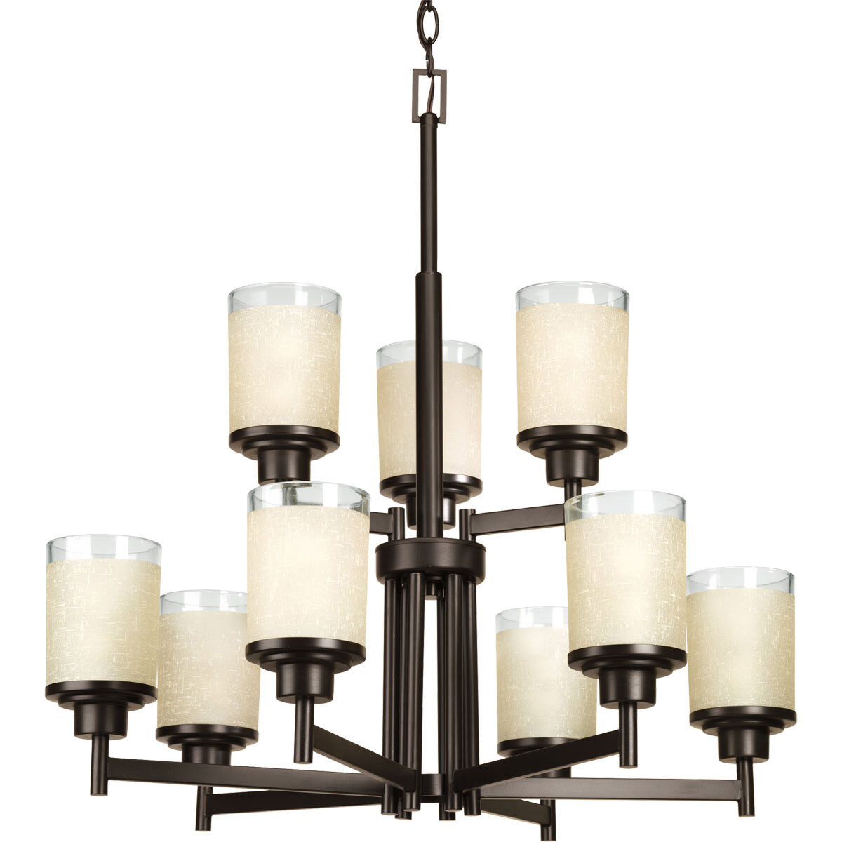 Alexa 9 Light 28 inch Antique Bronze Chandelier Ceiling Light