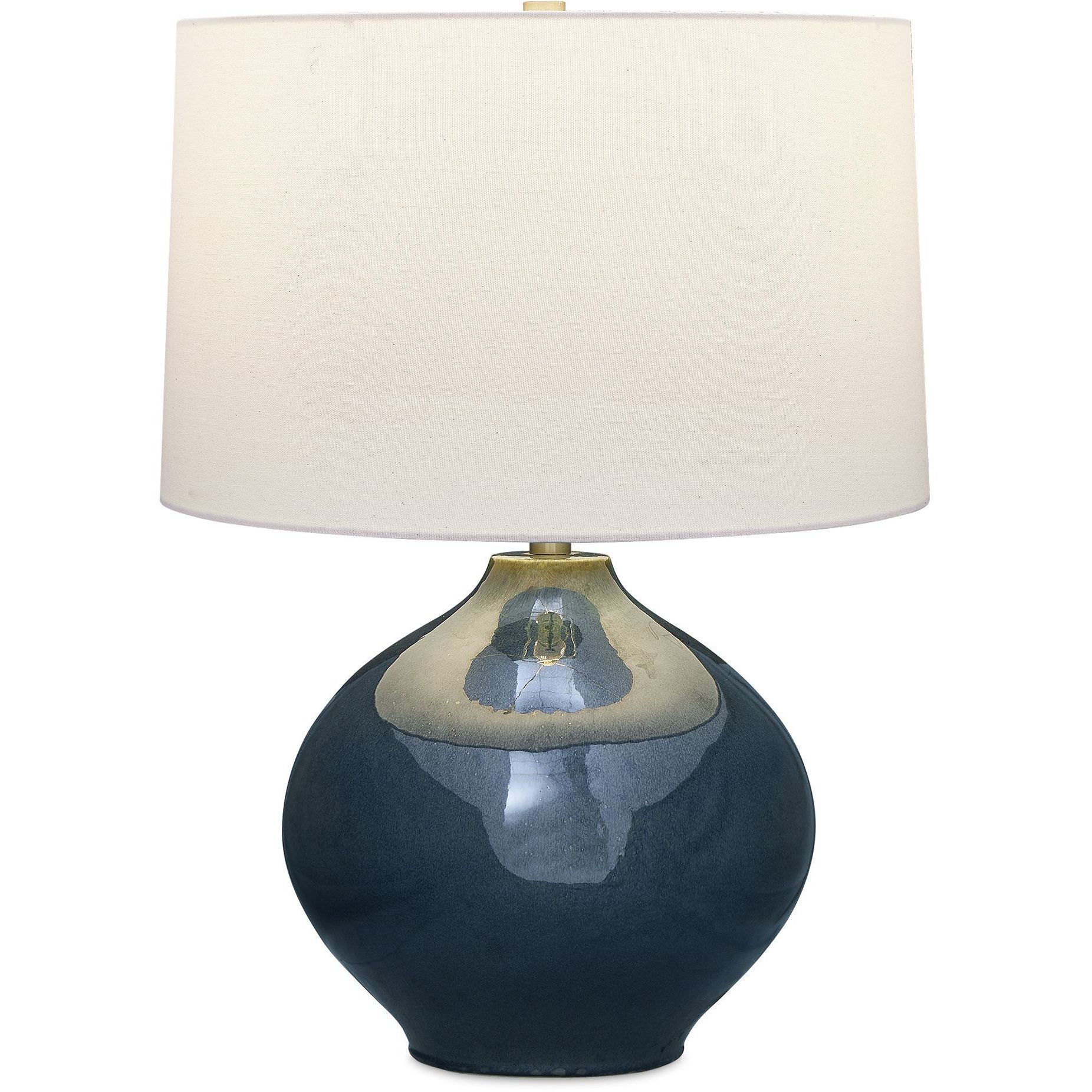 Corrine 24.5 inch 150.00 watt Mottled Deep Blue Ceramic and Brass Table Lamp Portable Light
