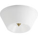 Tack LED 10 inch Natural Aged Brass Flush Mount Ceiling Light