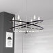 Paloma 6 Light 27 inch Polished Chrome with Matte Black Chandelier Ceiling Light