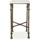 Penelope 24 X 12 inch White Marble and Antique Brass Accent Table
