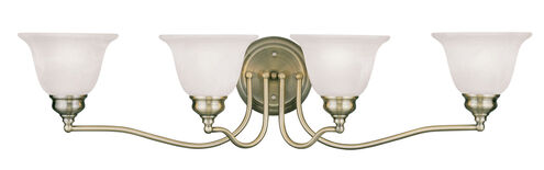 Essex 4 Light 32 inch Antique Brass Bath Vanity Wall Light