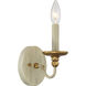 Westchester County 1 Light 5 inch Farm House White/Gilded G Wall Sconce Wall Light in Farmhouse White