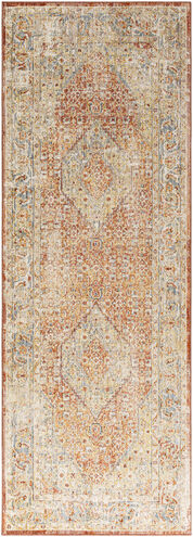 Aspendos 87 X 31 inch Brick Red Rug, Runner