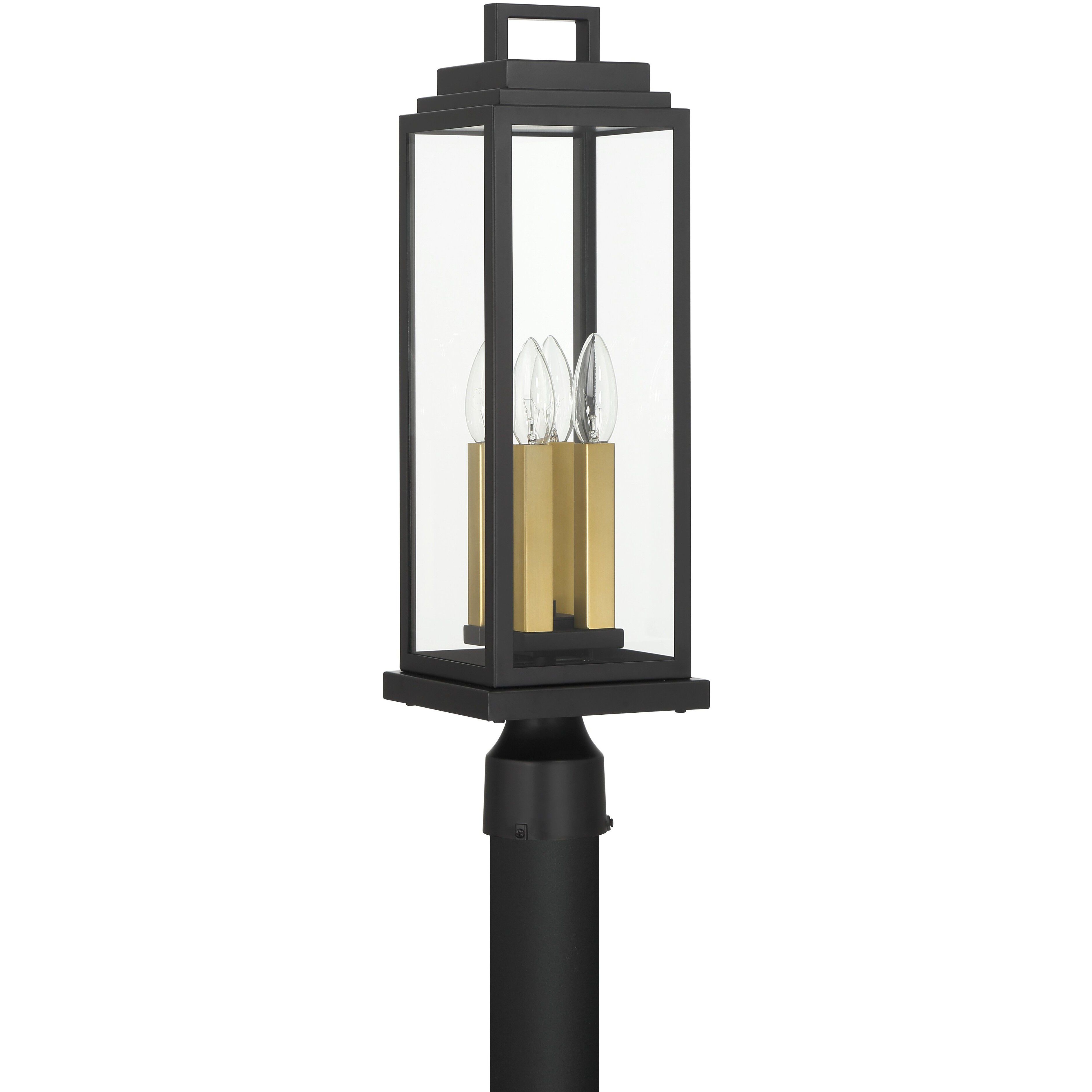 Aspen 4 Light 22 inch Matte Black Outdoor Post