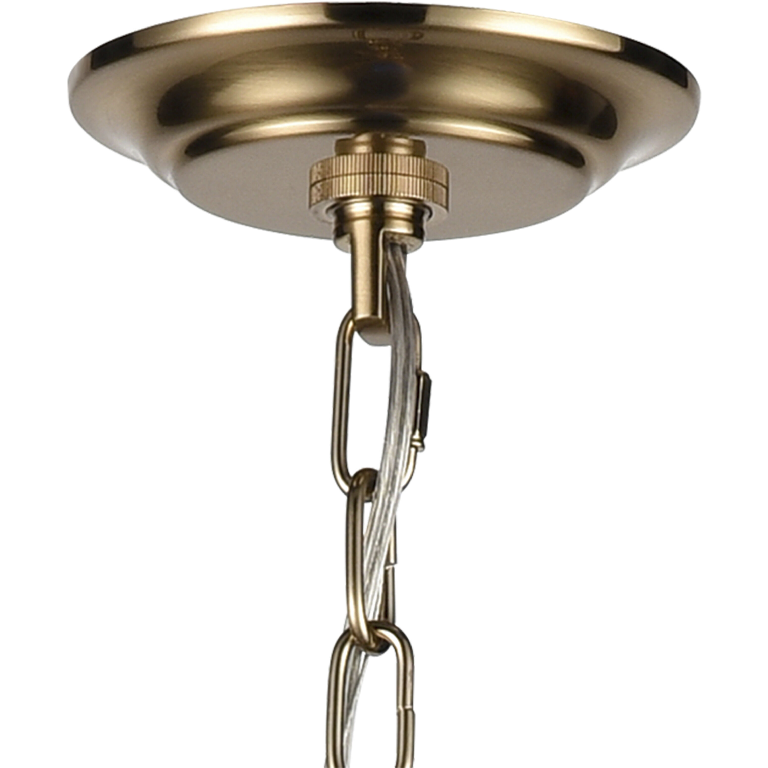 Pyrus 4 Light 27 inch Light Brown with Antique Brass Chandelier Ceiling Light