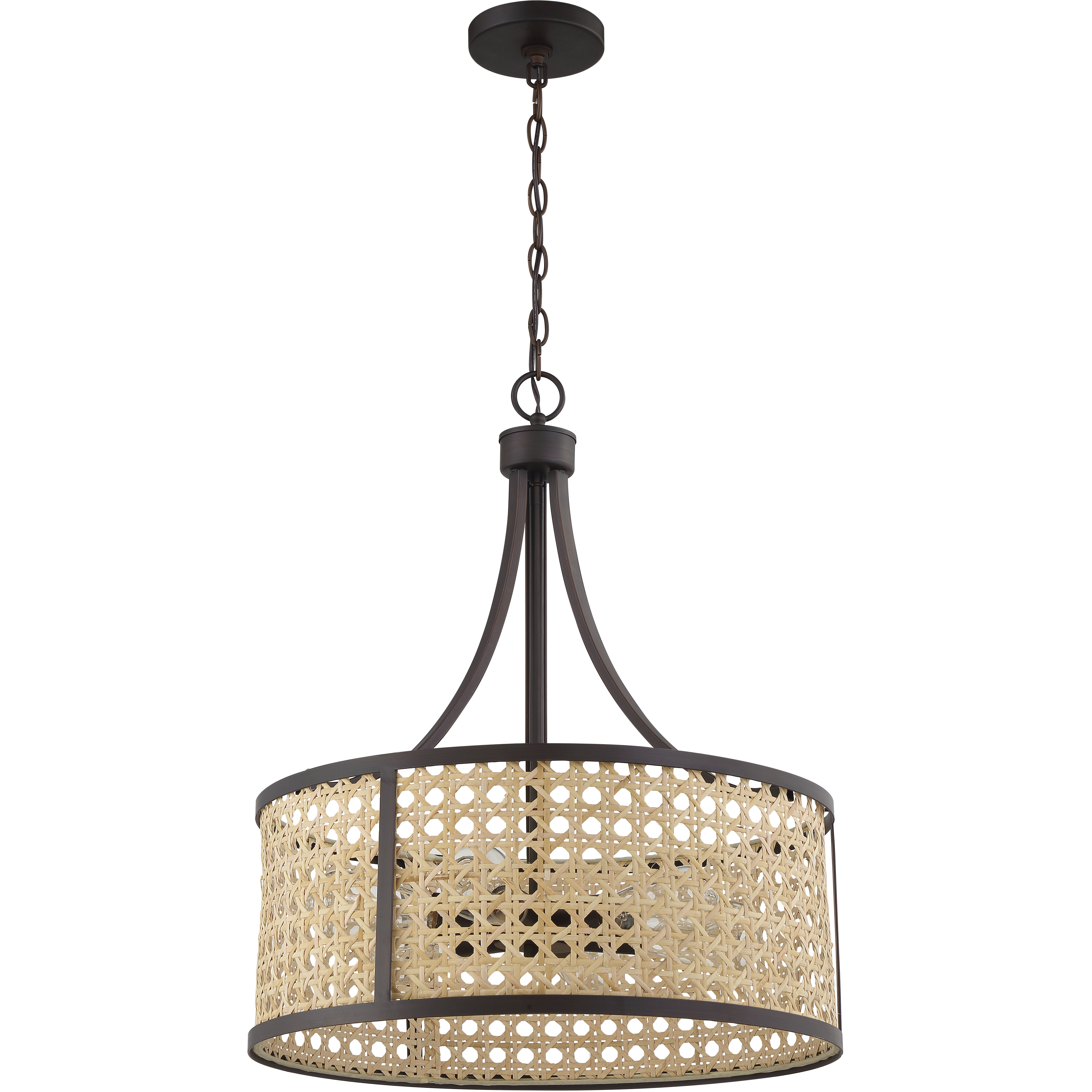 Malaya 6 Light 20.5 inch Aged Bronze Brushed Pendant Ceiling Light