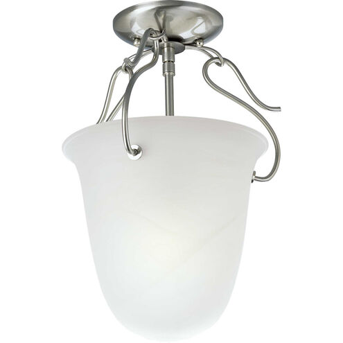 Bedford 1 Light 11 inch Brushed Nickel Foyer Pendant Ceiling Light in Etched Alabaster