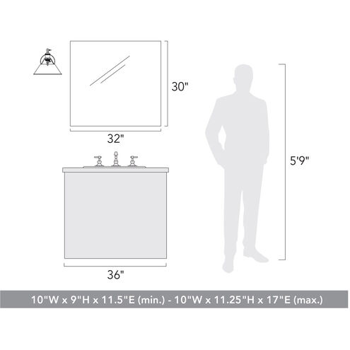 Orwell 1 Light 10 inch Pewter Articulating Wall Sconce Wall Light, Adjustable