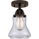 Nouveau 2 Bellmont LED 6 inch Oil Rubbed Bronze Semi-Flush Mount Ceiling Light in Clear Glass