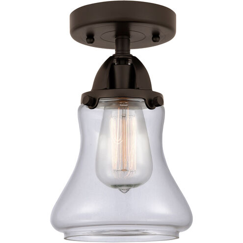 Nouveau 2 Bellmont LED 6 inch Oil Rubbed Bronze Semi-Flush Mount Ceiling Light in Clear Glass