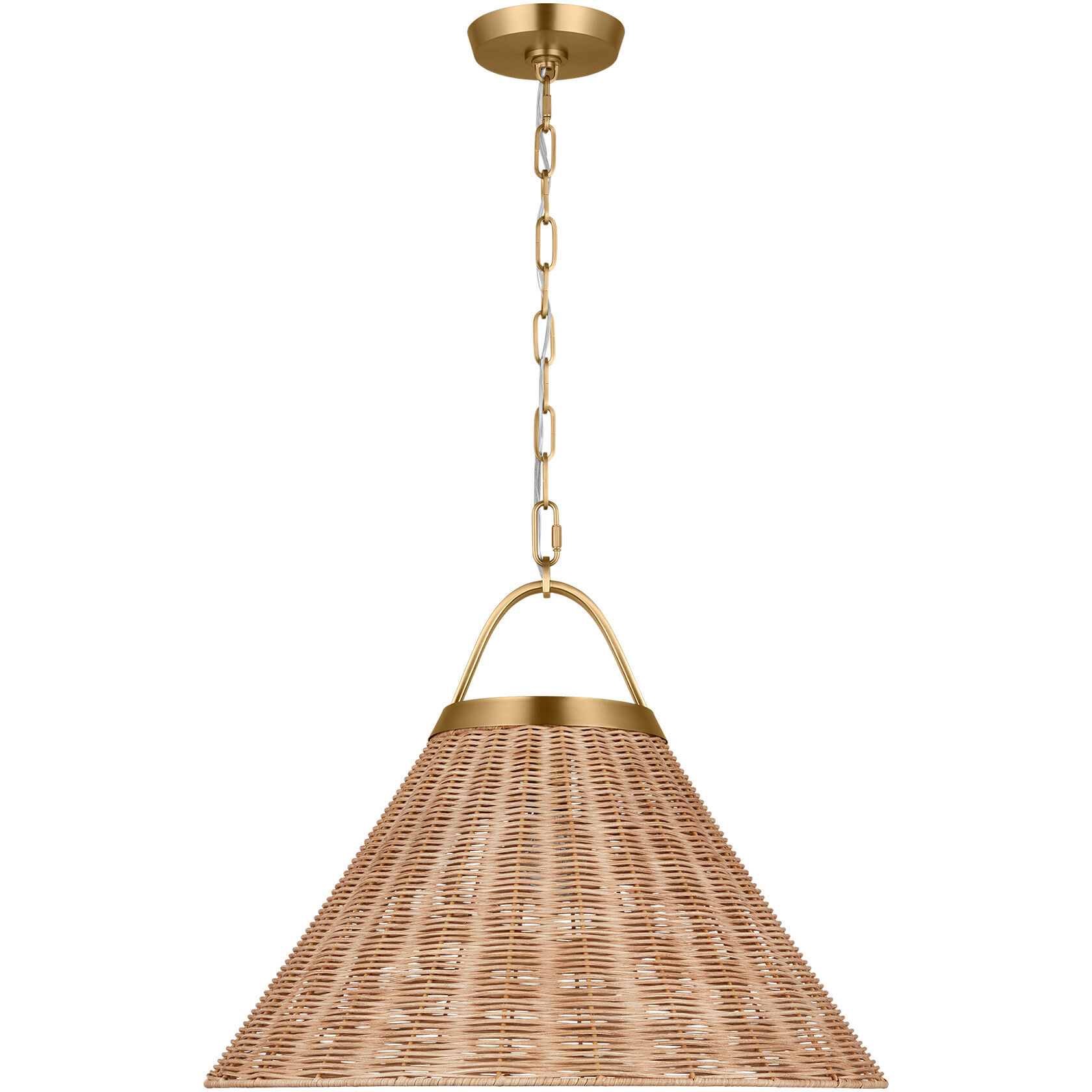 C&M by Chapman & Myers Whitby 1 Light 22 inch Burnished Brass Pendant Ceiling Light
