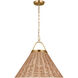 C&M by Chapman & Myers Whitby 1 Light 22 inch Burnished Brass Pendant Ceiling Light