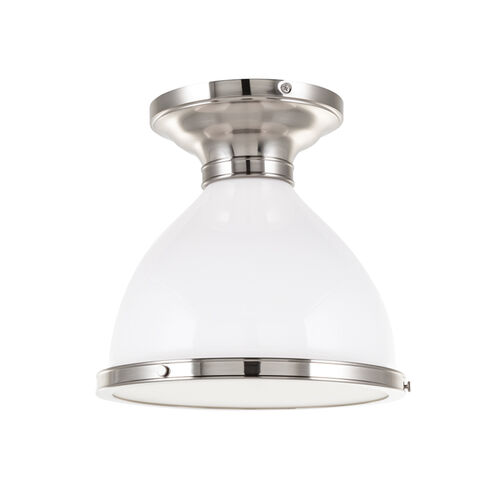 Randolph 1 Light 10 inch Satin Nickel Semi Flush Ceiling Light