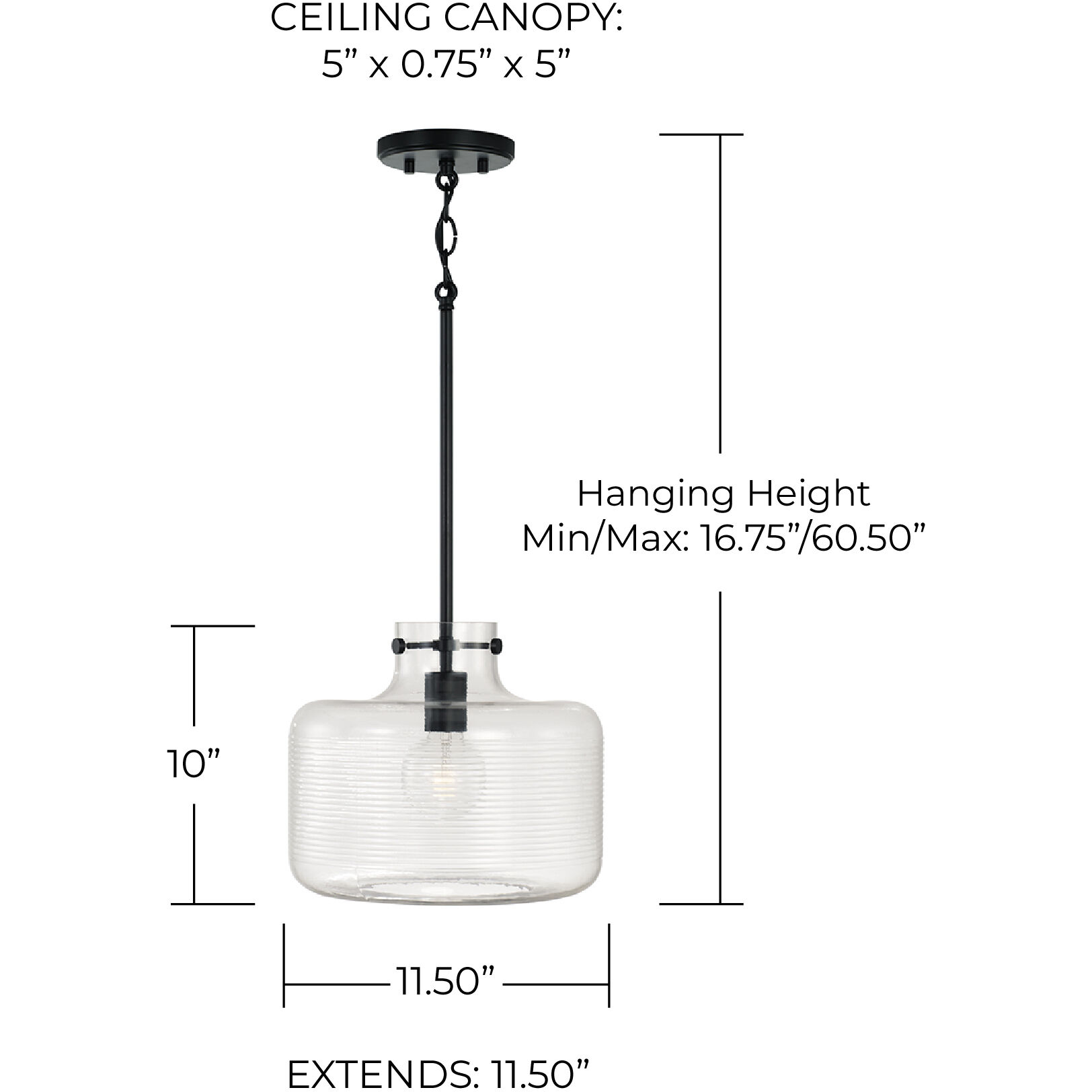 Brighton 1 Light 12 inch Matte Black Pendant Ceiling Light