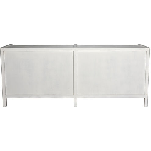 Hampton White Wash Dresser, 6 Drawer