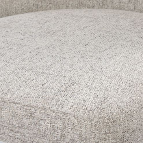 Bramwell Heathered Gray Polyester and Brushed Gold Dining Chair