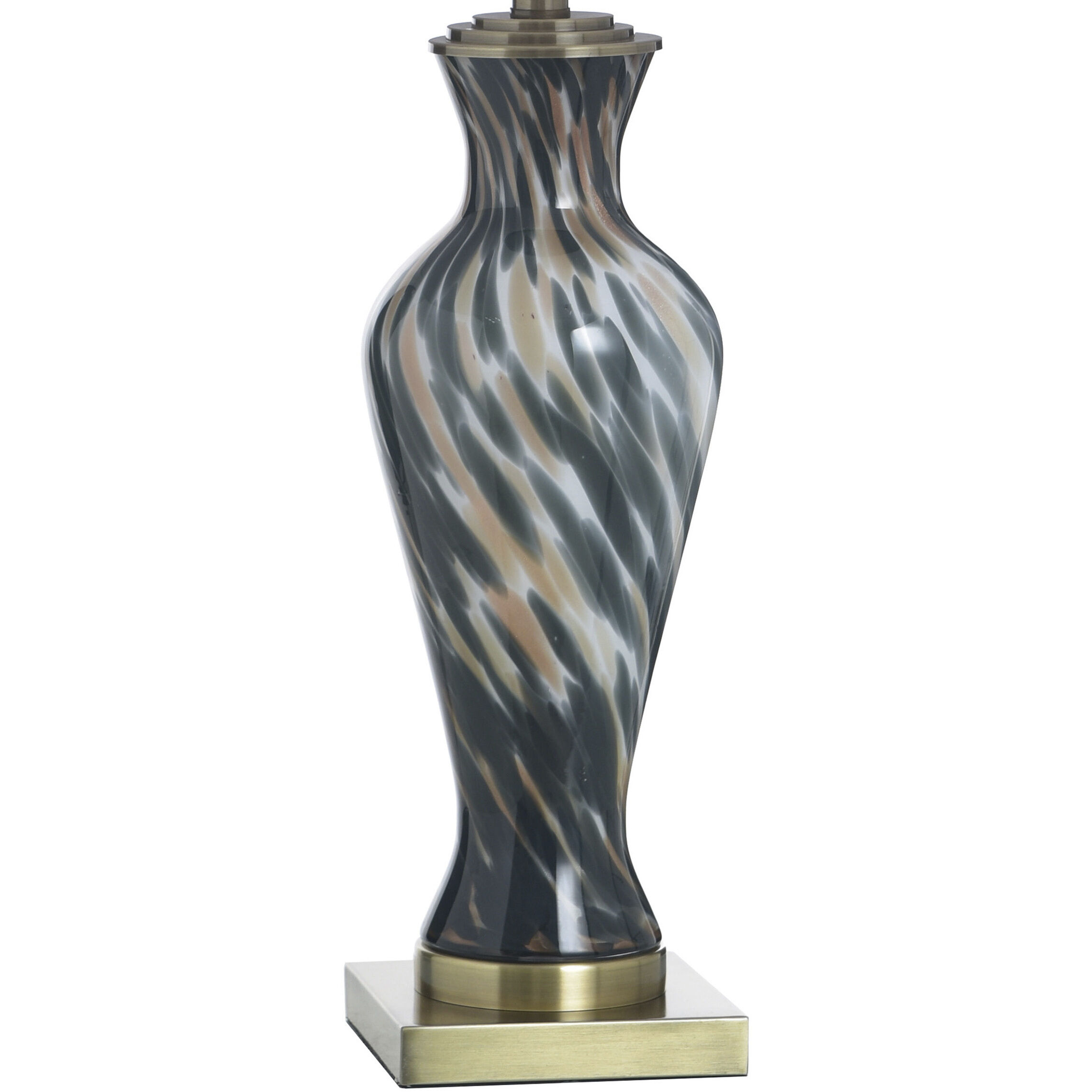 Igny 31.5 inch 100 watt Igny Gold and Black and Brown and White Table Lamp Portable Light