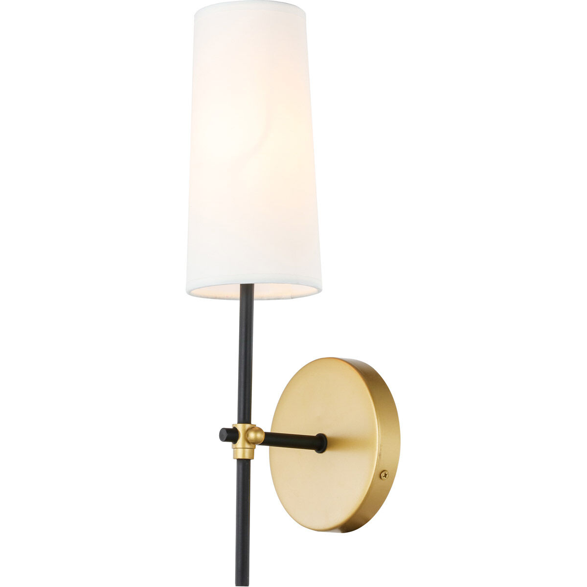 Mel 1 Light 5 inch Brass and Black Wall sconce Wall Light