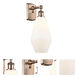 Ballston Cindyrella LED 7 inch Antique Copper Sconce Wall Light in Matte White Glass