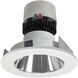 Pearl Clear/Matte Powder White Deep Cone Reflector Non-Adjustable Trim, Retrofit Round