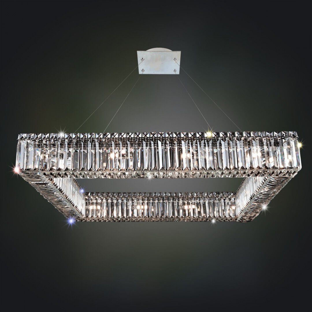 Quadro 16 Light 26 inch Chrome Pendant Ceiling Light