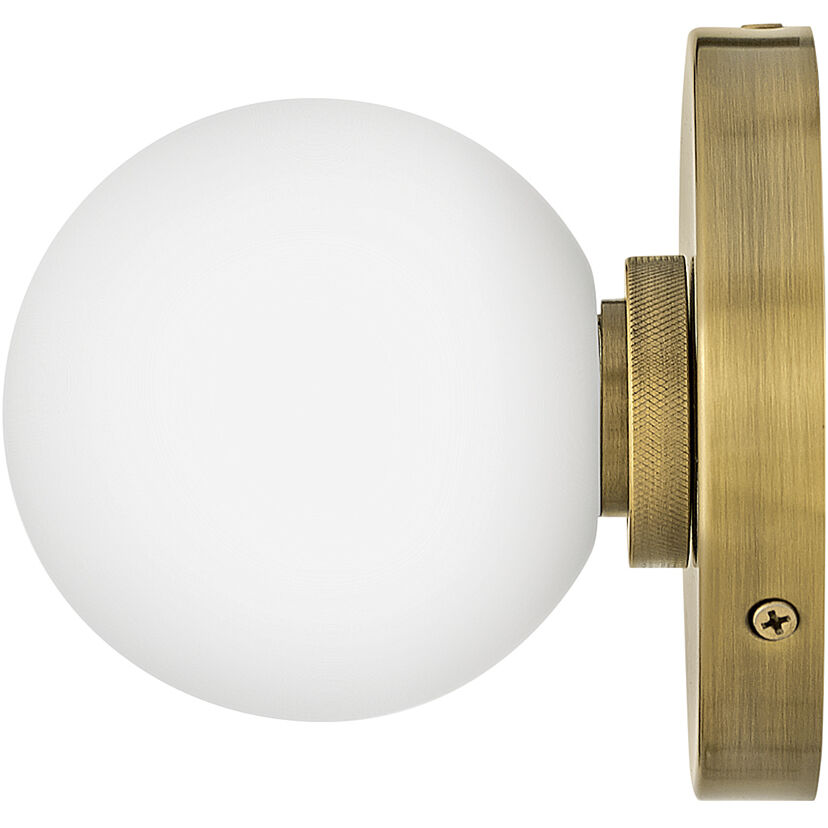 Audrey LED 5.25 inch Heritage Brass Bath Light Wall Light