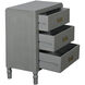 Samantha 25 X 17.75 inch Carbon Gray and Antique Gold Nightstand