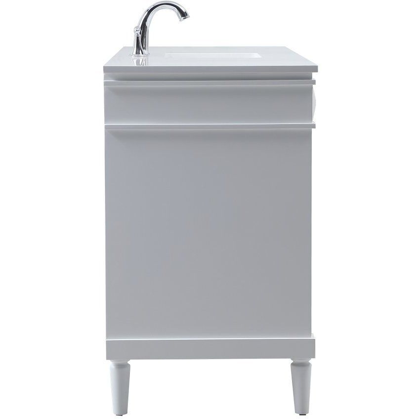 Bennett 60 X 21 X 35 inch White Vanity Sink Set
