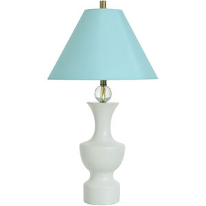 Cameron 31 inch 100.00 watt Capri White and Clear Table Lamp Portable Light