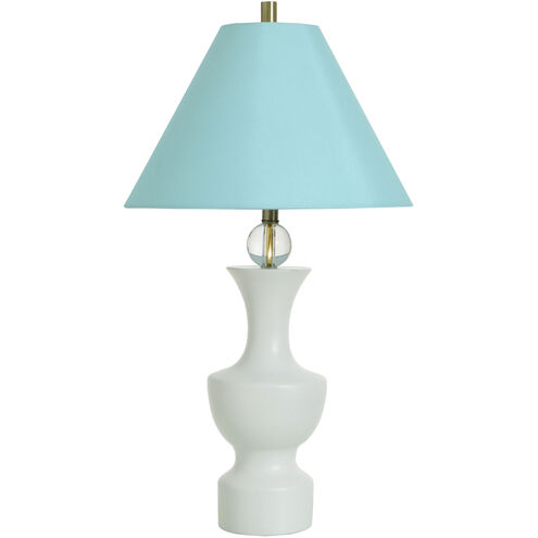 Cameron 31 inch 100.00 watt Capri White and Clear Table Lamp Portable Light