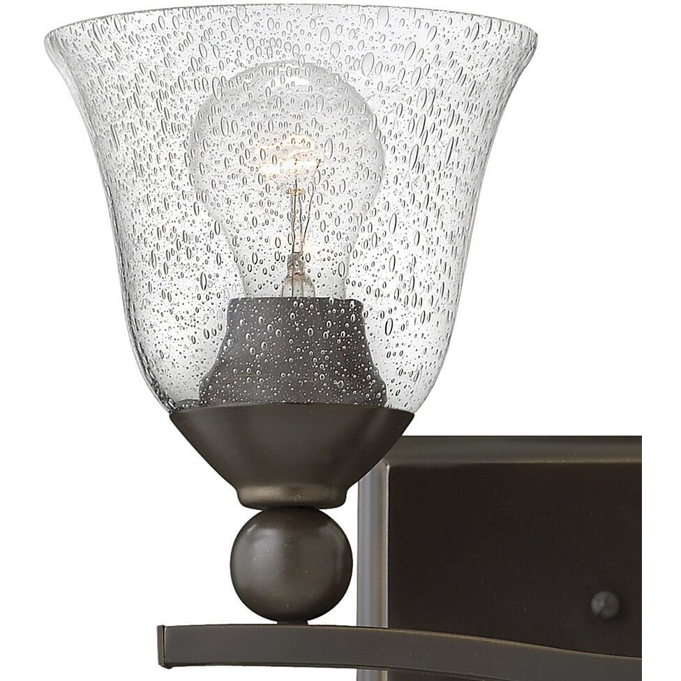 Bolla 2 Light 16 inch Olde Bronze Vanity Light Wall Light in Clear Seedy