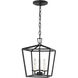C&M by Chapman & Myers Dianna 3 Light 9.75 inch Midnight Black Pendant Ceiling Light