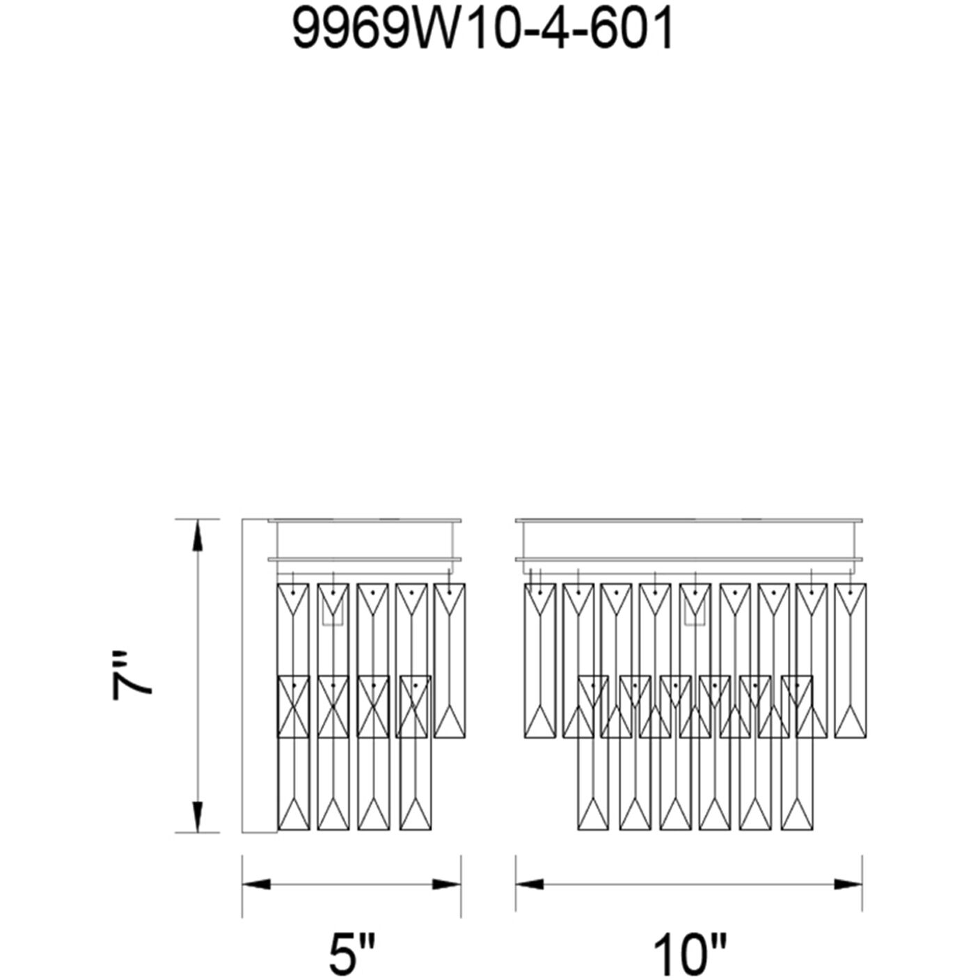Weiss 4 Light 5 inch Chrome Wall Light