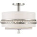 Sutton 3 Light 18.38 inch Polished Nickel Semi Flush And Pendant Ceiling Light