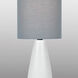 Quatro 17 inch 40 watt White Table Lamp Portable Light in White / Grey