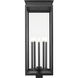 Nova 5 Light 34.25 inch Black Outdoor Post Mount Fixture in Clear Glass