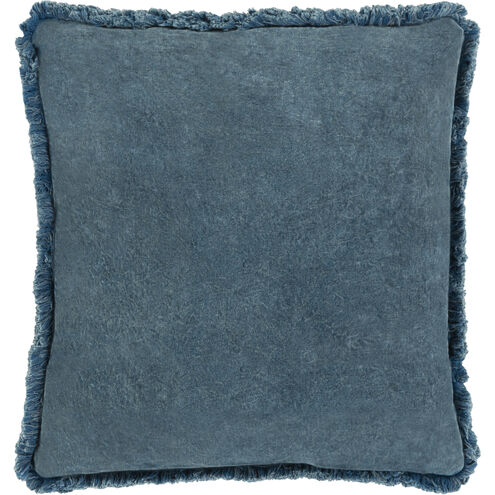 Washed Cotton Velvet 22 X 22 inch Charcoal Pillow Kit, Square