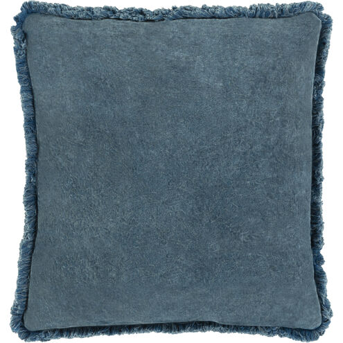 Washed Cotton Velvet 18 X 18 inch Charcoal Pillow Kit, Square