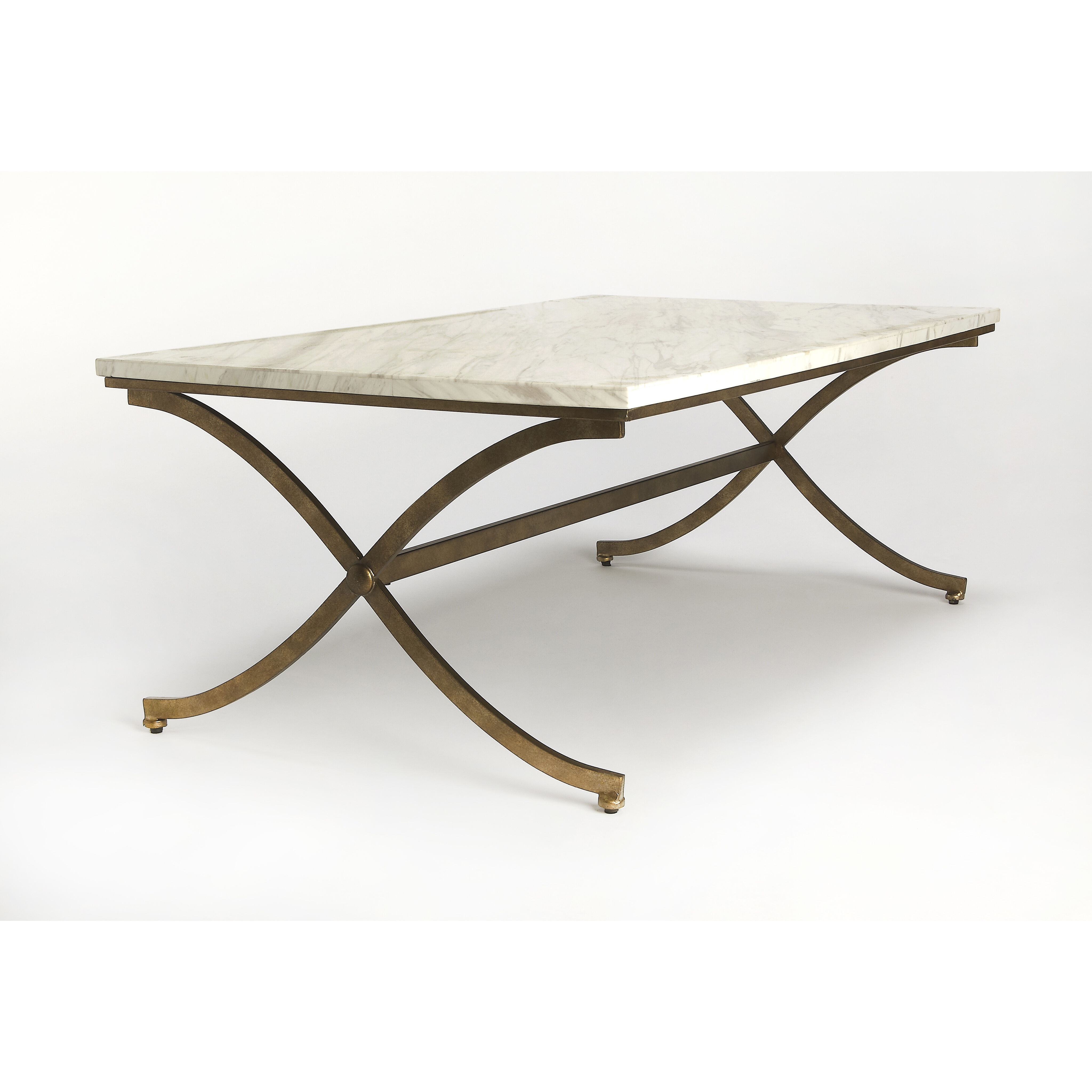 Butler Loft Pamina Travertine 48 X 28 inch Antique Gold Cocktail Table