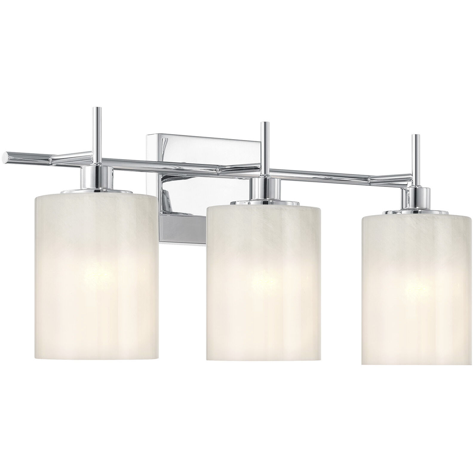 Modern 3 Light 22 inch Chrome Bathroom Vanity Light Wall Light