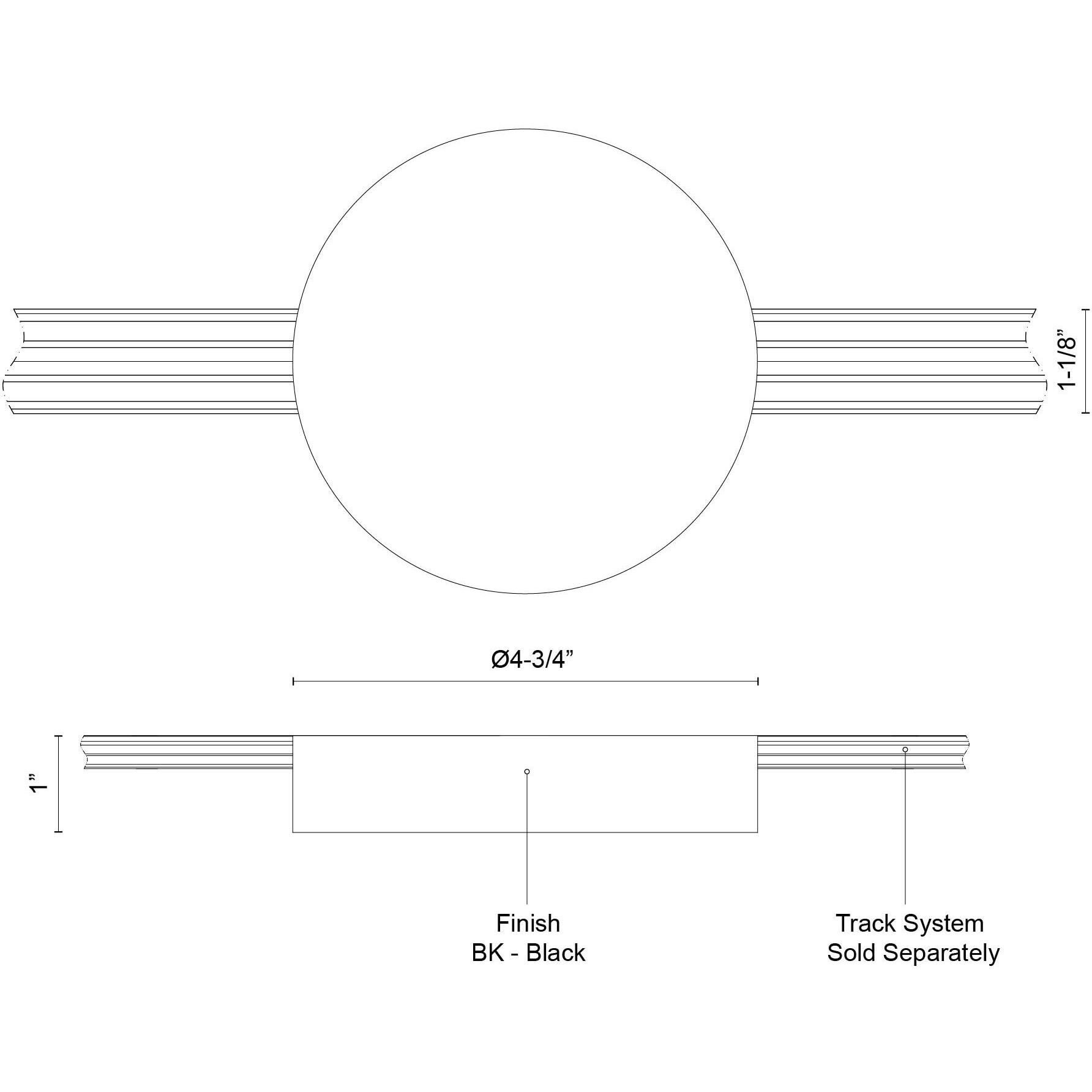 Trilo Track 120-277V White Trilo Track Canopy and Driver Cover Ceiling Light