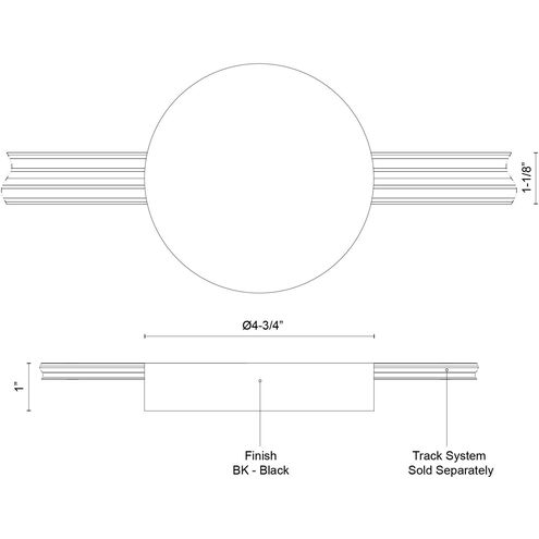 Trilo Track 120V White Trilo Track Canopy and Driver Cover Ceiling Light