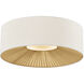 Textile Collection 6 Light 24 inch Matte Black Flush Mount Ceiling Light, Warren Family