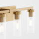 Kilbey 5 Light 35 inch Aged Brass Vanity Light Wall Light