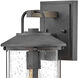 Estate Series Lakehouse Outdoor Wall Mount Lantern in Aged Zinc, Non-LED
