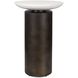 Olso 21 X 14 inch Dark Bronze and White Marble Outdoor Accent Table