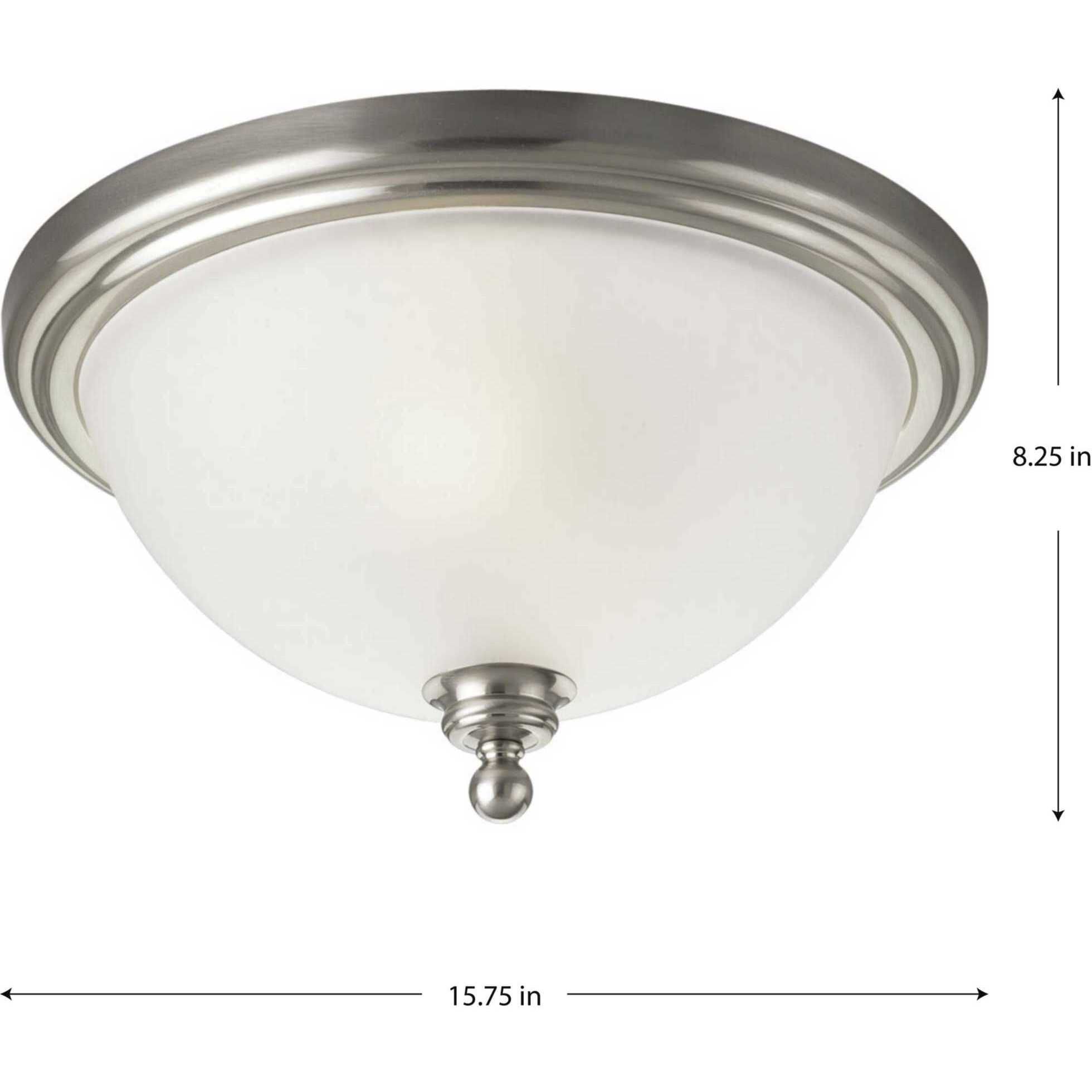 Beacher 2 Light 15.75 inch Brushed Nickel Flush Mount Ceiling Light